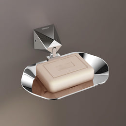Plantex Soap Holder for Bathroom/Pure Brass Single Soap Dish/soap Stand/Soap Bar/Soap Case/Bathroom Accessories - Pack of 1 (APS-ASC-06, Chrome)