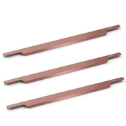 Plantex Profile Handle for Kitchen Cabinet/24 Inch Alluminium Drawer Profile Handle/Wardrobe Pull Handle for Home/Office/Hotel - Pack of 3 (Rose Gold)