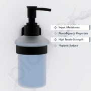 Plantex 304 Grade Stainless Steel Liquid Soap Dispenser/Shampoo Dispenser/Handwash Dispenser/Bathroom Accessories - Parv (Black)
