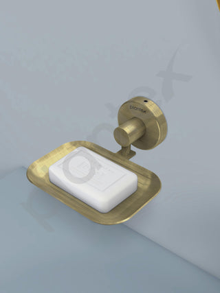 Plantex Galaxy 304 Grade Stainless Steel Single Soap Dish/Soap Stand/Soap Holder/Bathroom Accessories - (Brass Antique)