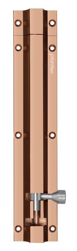 Plantex Stainless Steel Tower Bolt 8 inch/Tower Bolt for Home,Offices Doors and Windows/Tower Bolt for Main Door/Door Latch/Kundi/Chitakini/Door Latch for Windows (Rose Gold, Pack of 1)