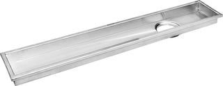 Plantex 304 Grade Stainless Steel Long Shower Drain/Floor Trap/Jali Removable Grate/Lid for Bathroom and Kitchen (10 x 45 cm - Matt) (A418-Square)