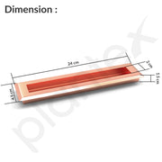 Plantex Sliding Door Handle/Concealed Handle for Sliding Door/224mm Concealed Handle for Wardrobe/Kitchen Cabinet - Pack of 2 (Rose Gold)