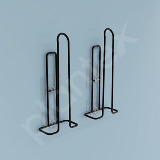 Plantex Multi-Functional Self Adhesive Toilet Paper Roll Holder/Toilet Roll Holder for Bathroom Accessories - Pack of 2 (Black-Wall Mount)