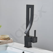 Plantex Pure Brass Faucet for Wash Basin | Hot & Cold Mixer Tap for Basin | 360Ãƒâ€šÃ‚Â° Rotation Faucet for Bathroom- (Black)