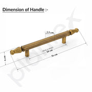 Plantex 14 Inch Door Handle/Heavy Duty Main Door Handle/Pull-Push Door Handle for Home/Office/Hotel - Pack of 1 (Brass Antique) - 3 Years Warranty