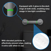 Plantex   12 Inch Strong ABS Bathroom Handle for Senior Citizen/Non-Slip Grab Bar for Toilet/Support for Elderly People - Pack Of 2 (White)