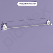 Plantex 304 Grade Stainless Steel 24 Inch Single Towel Rod/Towel Holder for Bathroom/Towel Bar/Hanger/Stand/Bathroom Accessories - Olive (Chrome)