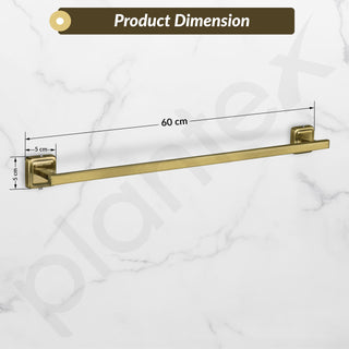 Plantex 304 Grade Stainless Steel Bathroom Towel Hanger/Single Towel Rod/Towel Holder for Wash Basin/Bathroom Accessories - Decan (Brass Antique)