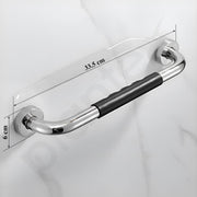 Plantex SS-304 Grade Bathroom Handle for Senior Citizen/Comfort Gripped Grab Bar for Toilet Senior Citizen - Pack of 2 (Chrome & Black)