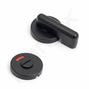Plantex Bathroom Indicator Lock/Stainless Steel Indicator Deadbolt for Home/Toilet Partition Door Lock/Round Indicator Bolt Bathroom - Pack of 1 (Black)