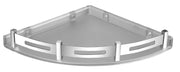 Plantex Bathroom Corner Shelf for Wall Plastic/Unbreakable Corner Stand for Bathroom with Stainless Steel Railings/Bathroom Accessories (9x9 inches, Transparent)