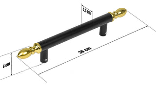 Plantex Altros Main Door Handle/Door & Home Decor/14 Inch Main Door Handle/Door Pull Push Handle - Pack of 1 (106 - Black & Gold)