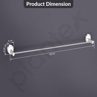 Plantex 304 Stainless Steel Single Towel Rod for Bathroom/Towel Holder in Bathroom/Towel Hanger/Bathroom Accessories - Oreva (Chrome)
