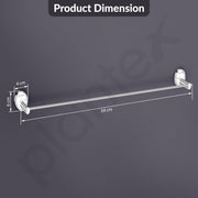 Plantex 304 Stainless Steel Single Towel Rod for Bathroom/Towel Holder in Bathroom/Towel Hanger/Bathroom Accessories - Oreva (Chrome)