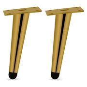 Plantex Heavy Duty Round 6 inch Spare Sofa Legs for Bed Furniture/Sofa Legs for Furniture Fitting/Table Legs/Sofa Leg Set of 2 pcs (Gold Finish)