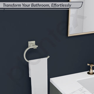 Plantex Stainless Steel Towel Ring for Washbasin/Napkin Hanger for Bathroom/Brushed Steel Finish/Napkin Holder/Bathroom Accessories - (Aqua)