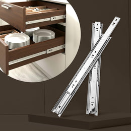 Plantex Drawer Channel/Ball Bearing Regular Close Channel for Drawer/Telescopic Drawer Channel for Wooden & Metals Drawers in Kitchen, Wardrobe, (10-Inch,Silver) Pair