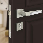 Plantex Triple Security Door Lock for Home/Main Door Lock Set with 3 Years of Warranty/Mortise Lock for Door with Brass Lock Body & Cylinder(7082 - Satin White & Chrome)