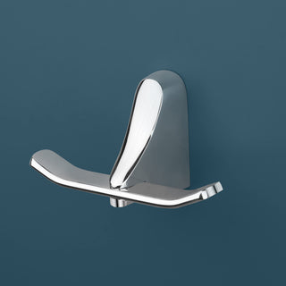 Plantex Rich Brass Bathroom Accessories - Unique Hook for Bathroom Wall for Hanging Clothes, Robe and Towel Hook (Chrome)