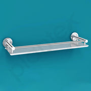 Plantex Stainless Steel Bathroom Shelf for Wall/Bathroom Organizer with Drill/Washroom Accessories/Wall Shelf for Kitchen Storage (16x5 inches, Chrome)