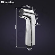Plantex ABS Health Faucet for Toilet/Jet Spray for Bathroom/Health Faucet Gun Only/Hand Shower for Toilet - Pack of 1 (Royal, Chrome)