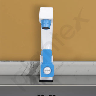 Plantex PTMT ES-116 Single Lever Swan Neck Sink Tap with Wall Flange/360° Swivel Spout with Water Saving Nozzle for Kitchen Sink Tap (Blue & White)