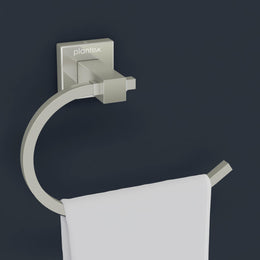 Plantex Stainless Steel Towel Ring for Washbasin/Napkin Hanger for Bathroom/Brushed Steel Finish/Napkin Holder/Bathroom Accessories - (Aqua)