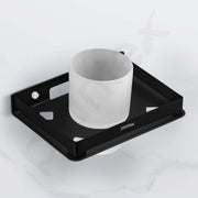 Plantex Tumbler Holder for Bathroom/Stainless Steel Toothbrush Holder/Toothpaste/Razor Holder/Bathroom Accessories - Pack of 1 (Black)