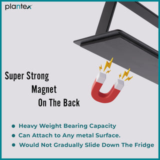 Plantex Magnetic Double Napkin Holder/Towel Holder/Towel Hanger/Stand for Bathroom/Bathroom Accessories - (Black)