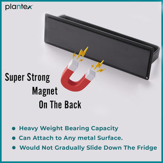 Plantex Napkin Holder/Towel Holder/Towel Hanger-Stand for Bathroom/Washbasin/Bathroom Accessories-Magnetic(Black)