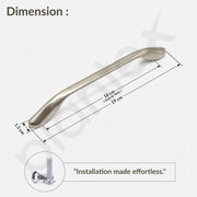 Plantex Cabinet Handle/160mm Handle for Drawer/Wardrobe/Kitchen Handle/Pull-Push Handle for Home/Office - Pack of 2 (Satin)