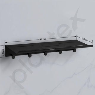 Plantex Stainless Steel Towel Hanger for Bathroom/Towel Rack/Bathroom Hanger for Clothes/Towel Holder/Bathroom Accessories -Pack of 1 (Black)