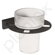Plantex Tumbler Holder for Bathroom/Stainless Steel Glass Toothbrush Holder/Toothpaste/Razor Holder/Bathroom Accessories - Pack of 1 (Black)