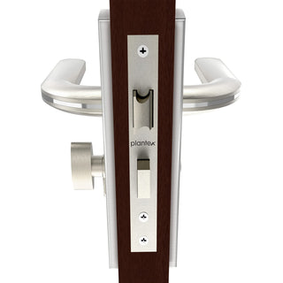 Plantex Heavy-Duty Door Lock Set - Main Door Lock Handle Set/ 6-Lever Lock Mechanism with 3 Years of Warranty/Mortise Lock with 3 Keys, Brass Lock Body & Cylinder(8077 - Chrome & Matt)