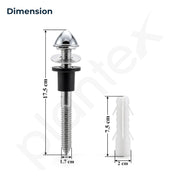 Plantex Rack Bolt for Wall Hung Commode/Stainless Steel EWC – 7 Inch, 16mm Thick Heavy Duty Wall Mount Commode Bolt Set with Complete Installation Accessories – Chrome