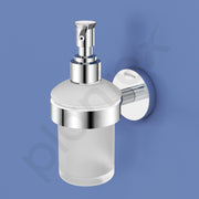 Plantex Smero Pure Brass Made Hand Wash Holder for Wash Basin/Liquid Soap Dispenser/Shampoo Dispenser - Circle (Chrome)
