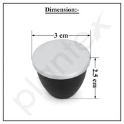 Plantex Heavy Duty Knob for Drawer/Cabinet/Pull and Push for Drawer Home/Office Pack of 2 (Black Nickel Matt)