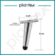 Plantex Heavy Duty Stainless Steel 4 inch Sofa Leg/Bed Furniture Leg Pair for Home/Furniture Sofa Legs for Table/Sofa Support Legs/Sofa Furniture Leg (Chrome Finish) Set of 10 Pcs