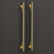 Plantex Cabinet Handle/Kitchen Cabinet Door Handle/Wardrobe/450 mm Cupboard Handle/Door Pull-Push Handle for Home/Office - Pack of 2 (Brass Antique & Gold)