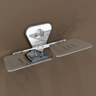 Plantex Stainless Steel Chrome Finish Double Soap Dish Stand for Bathroom/Wall Mounted soap Holder - Bathroom Accessories