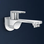 Plantex Pure Brass ORN-202 Tap for Bathroom with Water Saving Aerator/Bib Cock with Wall Flange and Teflon Tape-7 Year Warranty (Chrome)
