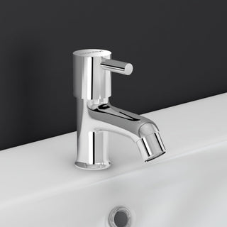 Plantex Brass Spindle Pillar Tap for Wash Basin with Water Saving Aerator/Tabletop Wash Basin tap/Bathroom Tap-(MKS-1273-Chrome)