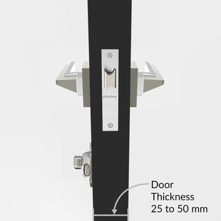 Plantex Heavy Duty Door Lock for Bathroom/Mortise Keyless Door Lock for Store Room/Office with Baby Latch – (Satin White & Chrome)