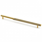Plantex Stainless Steel & Aluminium Cabinet Handle/288mm Wardrobe Door Handle/Cupboard Pull-Push Handles for Home/Office - Pack of 1 (Brass Antique & Gold)