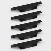 Plantex Profile Handle for Kitchen Cabinet/8 Inch Alluminium Drawer Profile Handle/Wardrobe Pull Handle for Home/Office/Hotel - Pack of 5 (Black)