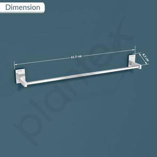 Plantex 304 Grade Stainless Steel Towel Holder for Bathroom/Towel Hanger for Kitchen/Single Towel Rod/Bathroom Accessories - iris (24-inch) Chrome