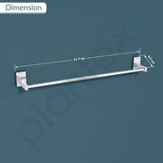 Plantex 304 Grade Stainless Steel Towel Holder for Bathroom/Towel Hanger for Kitchen/Single Towel Rod/Bathroom Accessories - iris (24-inch) Chrome
