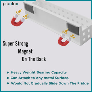 Plantex Magnetic Refrigerator Shelf/Storage Magnetic Spice Rack for Fridge/Magnetic Shelf for Fridge/Organiser for Refrigerator