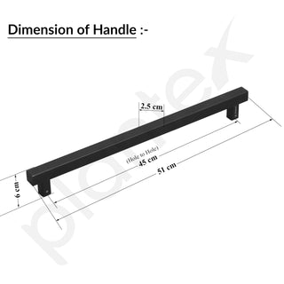 Plantex Heavy Duty Door Handle/18 inch Main Door Handle/Pull-Push Door Handle/3 Years Warranty Pack of 1 (Black)